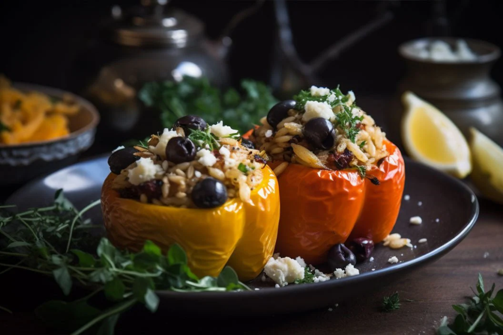 Stuffed Peppers with Mediterranean Twist